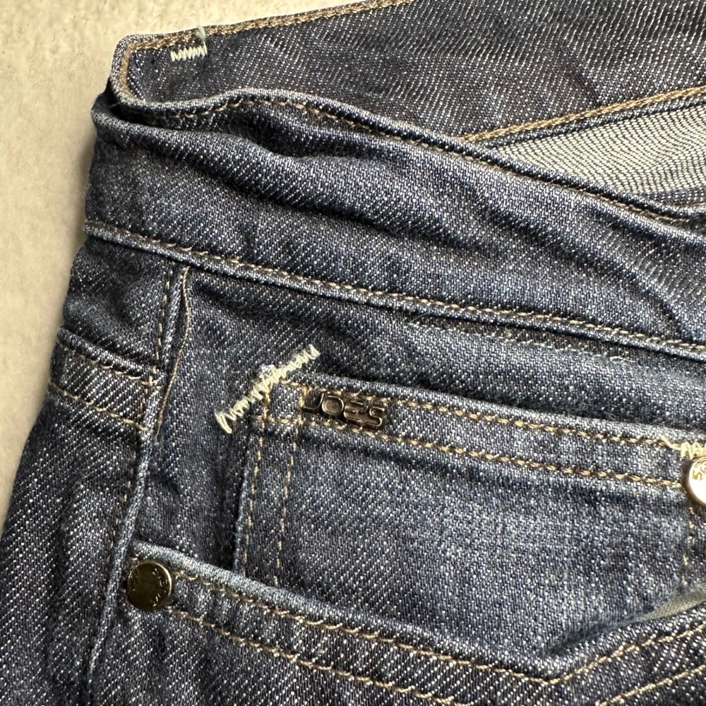 JOE'S Jeans Women's Size 31 Denim Distressed Wash straight Dark Blue - Picture 7 of 10